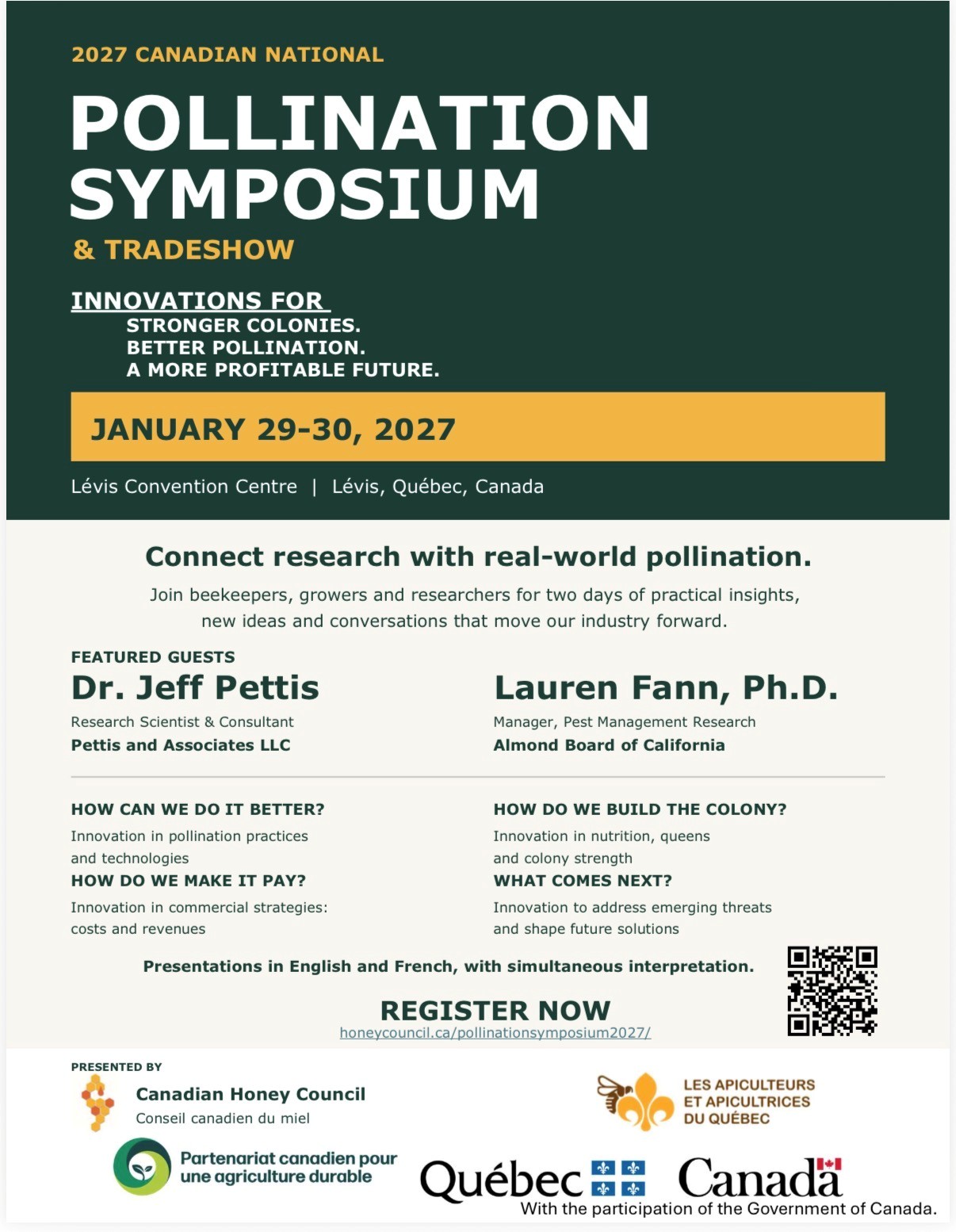 2027 Canadian National Pollination Symposium and Tradeshow announcement
